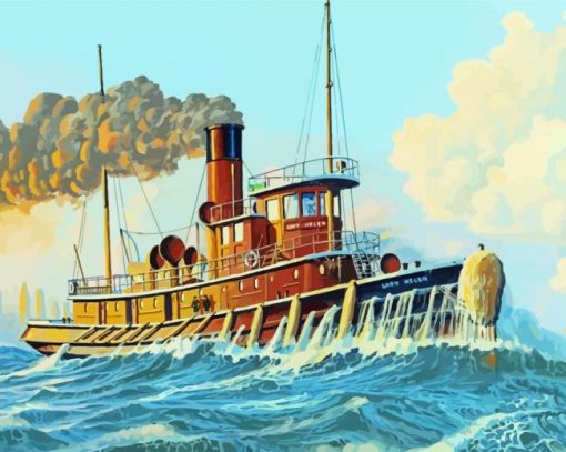 Vintage Towboat Diamond Paintings