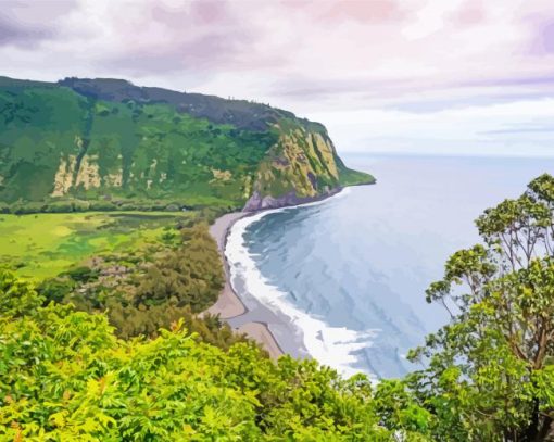 Waipio Valley Landscape Diamond Painting