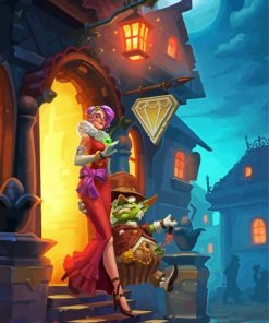 Wealthy Goblin With Luxury Girl Diamond Painting