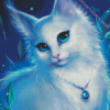 White Fantasy Cat Diamond Paintings