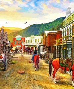 Wild Western Town Diamond Painting