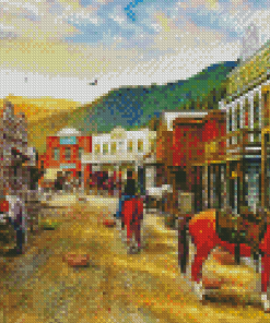 Wild Western Town Diamond Painting