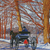 Winter Horse And Carriage Diamond Paintings