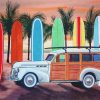 Woodie With Surfboards Diamond Painting