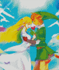 Zelda And Link In Love Diamond Paintings