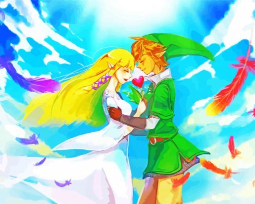 Zelda And Link In Love Diamond Paintings