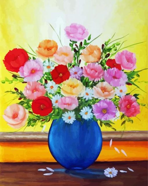 Beautiful Floral Vase Diamond Painting