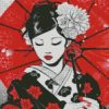 Beautiful Japanese Geisha Diamond Painting