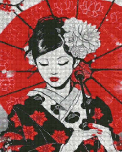 Beautiful Japanese Geisha Diamond Painting