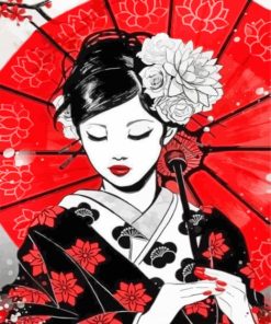 Beautiful Japanese Geisha Diamond Painting