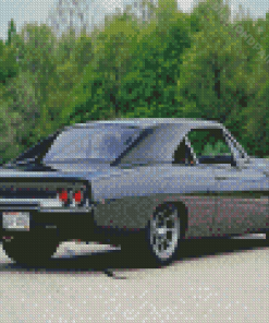 Black 1968 Dodge Charger Car Diamond Painting