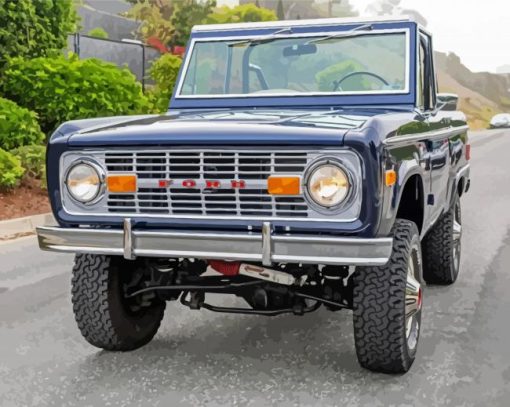 Black 1977 Bronco Four Wheel Drive Diamond Painting