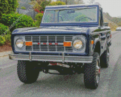 Black 1977 Bronco Four Wheel Drive Diamond Painting