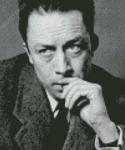 Black And White Albert Camus Diamond Painting