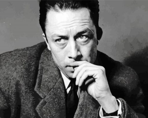 Black And White Albert Camus Diamond Painting