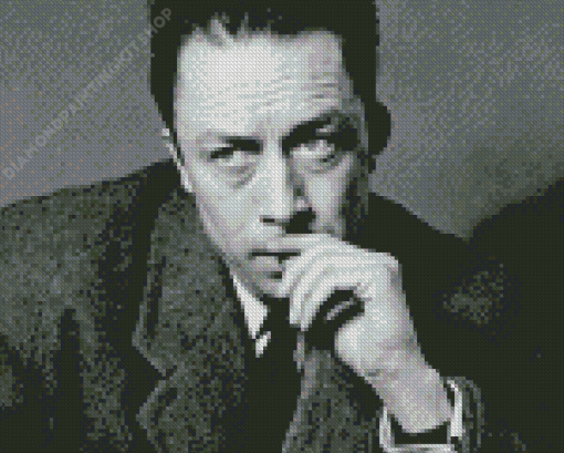 Black And White Albert Camus Diamond Painting