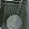 Black And White Banjolele Diamond Painting