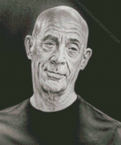 Black And White Jk Simmons Art Diamond Painting