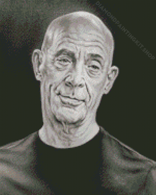 Black And White Jk Simmons Art Diamond Painting