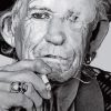 Black And White Keith Richards Diamond Painting