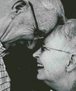 Black And White Old Man And Woman Diamond Painting