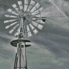 Black And White Western Windmill Diamond Painting