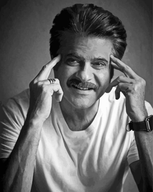 Black And White Anil Kapoor Diamond Painting