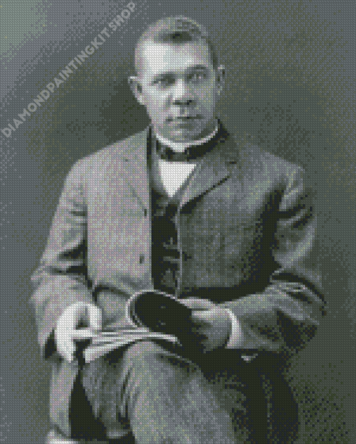 Black And White Booker Washington Art Diamond Painting