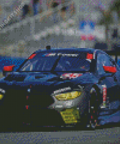 Black Bmw M8 Gte Racing Car Diamond Painting