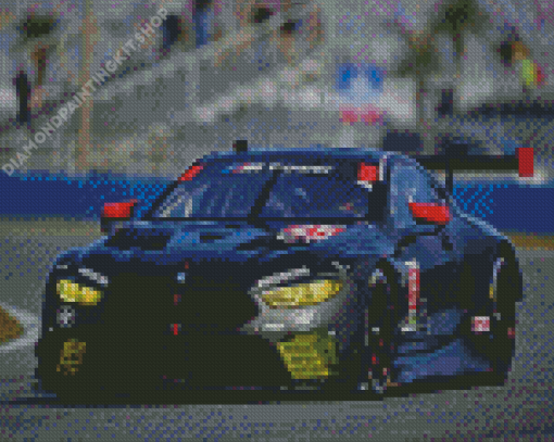 Black Bmw M8 Gte Racing Car Diamond Painting