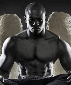 Black Male Angel Diamond Painting