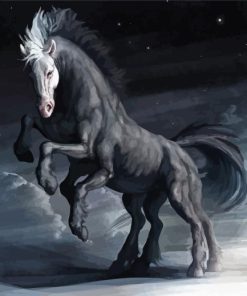 Black Sleipnir Diamond Painting