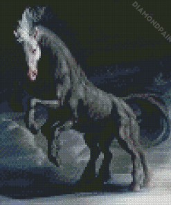 Black Sleipnir Diamond Painting