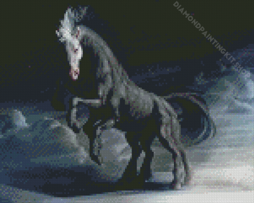 Black Sleipnir Diamond Painting