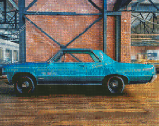 Blue 1964 Gto Car Diamond Painting