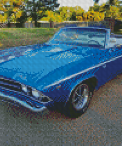 Blue 1969 Chevy Chevelle Diamond Painting