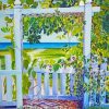 Bokeelia Behind The White Picket Fence Diamond Painting