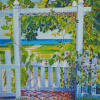 Bokeelia Behind The White Picket Fence Diamond Painting