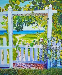 Bokeelia Behind The White Picket Fence Diamond Painting