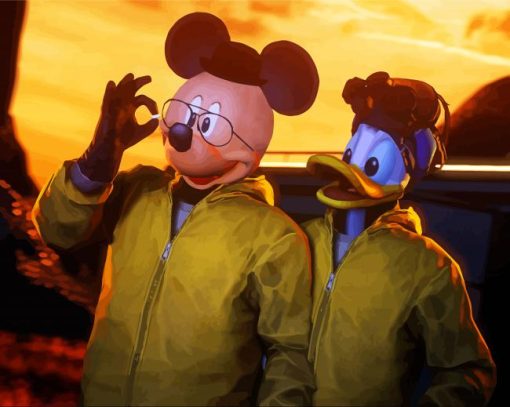 Breaking Bad Mickey Mouse And Donald Duck Diamond Painting