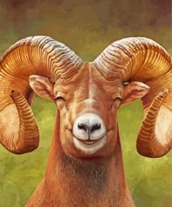 Brown Ram Sheep Diamond Paintings