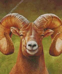 Brown Ram Sheep Diamond Paintings