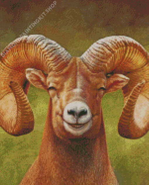 Brown Ram Sheep Diamond Paintings