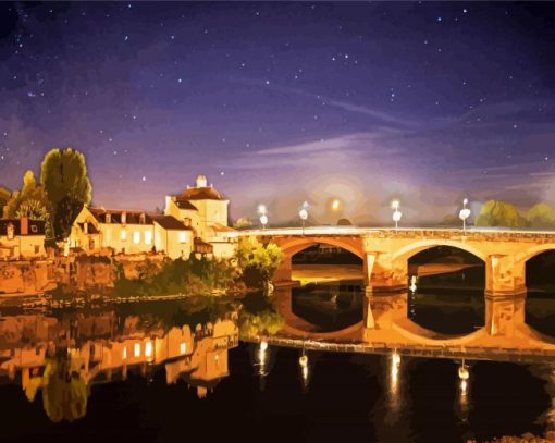 Chinon At Night Diamond Painting