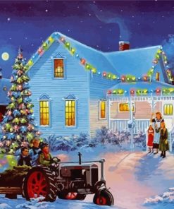 Christmas Winter Farm Diamond Painting