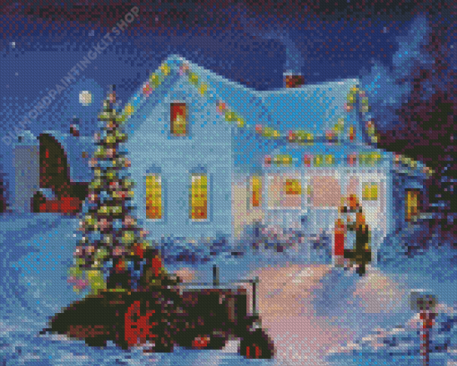 Christmas Winter Farm Diamond Painting