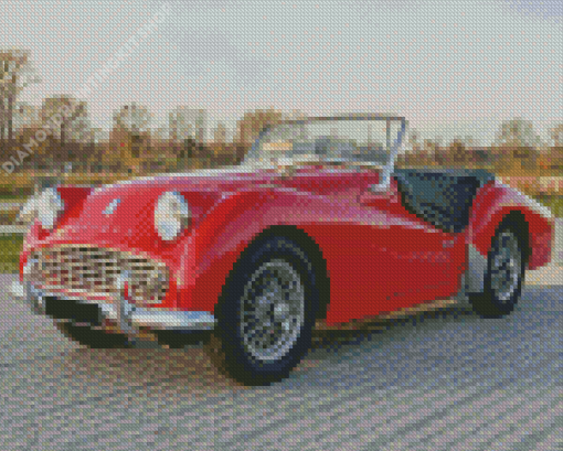 Classic Triumph TR3A Car Diamond Painting