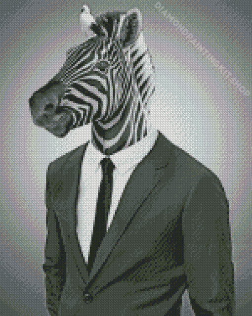 Classy Mr Zebra Diamond Painting