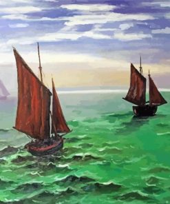 Claude Monet Boats In Sea Diamond Painting