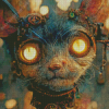 Close Up Steampunk Rabbit Diamond Painting